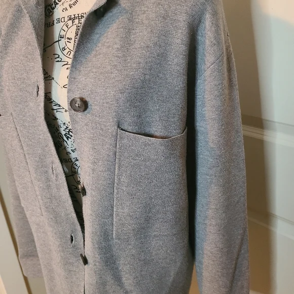 Aritzia Sweater Jacket Grey Size XS Babaton Oversized - Picture 3 of 8